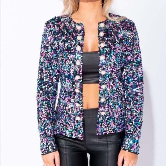 Paris&Pearle Jackets & Coats Confetti Queen Multicolored Sequin Blazer Poshmark